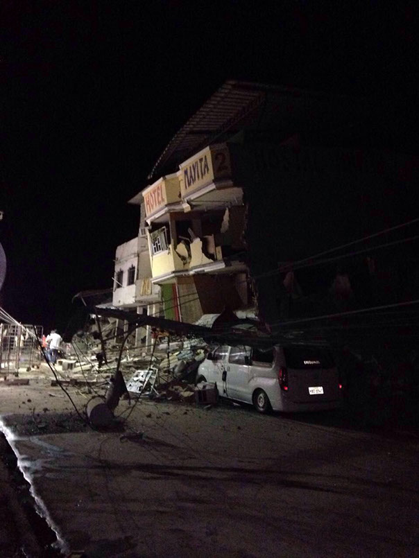 La noche del Terremoto en Ecuador