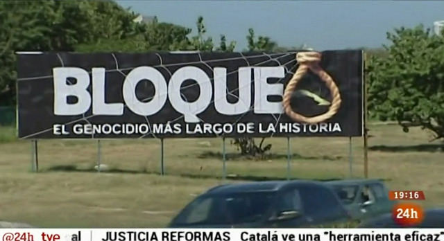 Protesta bloque a Cuba Visita Obama a Cuba