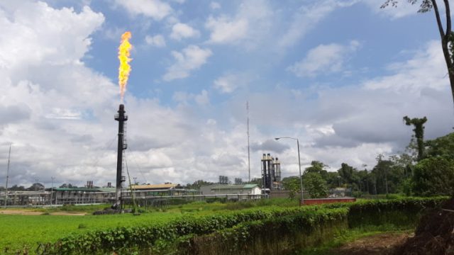 La quema de gas en los mecheros
